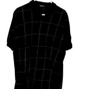 Nautica Men’s Black Polo Shirt Large Cotton Blend Classic